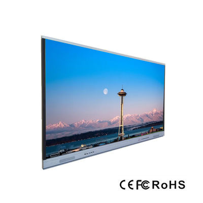 65 75 86 Inch Interactive Touch Screen Monitor Type C Port Side Bar Tempered Glass