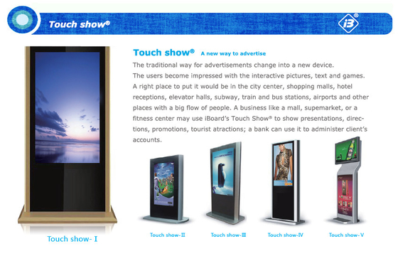 LED Kiosk Display, Interactive Digital Signage Advertising Machine CE 10 Touch Points Screen