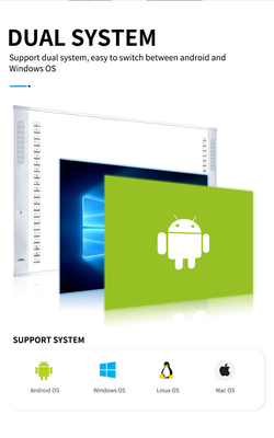 Multi Functional All In One Infrared Smart TV Interactive Whiteboard For Training Teaching RoHS CE