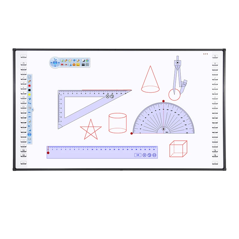 10 Touch Points Infrared Interactive Whiteboard Dry Erase Supported USB Port