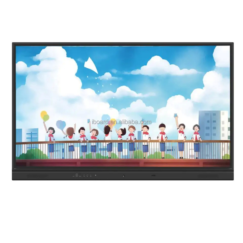 65 75 86 Inch 20 Touch Android Interactive Flat Panel With 4000:1 Contrast 6ms With WIFI Hotspot HDMI/VGA/USB Outputs