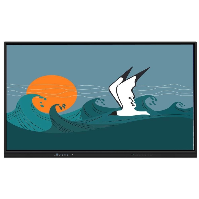 86 Inch Kids Interactive Touch Screen Monitor Android 13 20 Points Screen Share Wifi 6  BT 5 Hand Writing Regonization