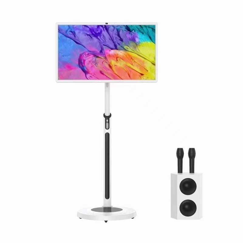 Portable Smart Touch Screen 32 Inch Movable LCD 13MP Camera Inbuilt Android 14 8+128G For KTV Home Bar
