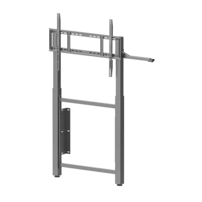 Wall Mounted Hand Lifting Adjustable Interactive Whiteboard Stand Trolley For 65 Inch 75 Inch Tv Smart Monitors