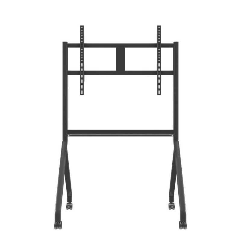 Aluminum Alloy Steel Mobile Tv Stand Adjustable Trolley For Smart Tv Monitors Game Screen 65 To 86 Inch