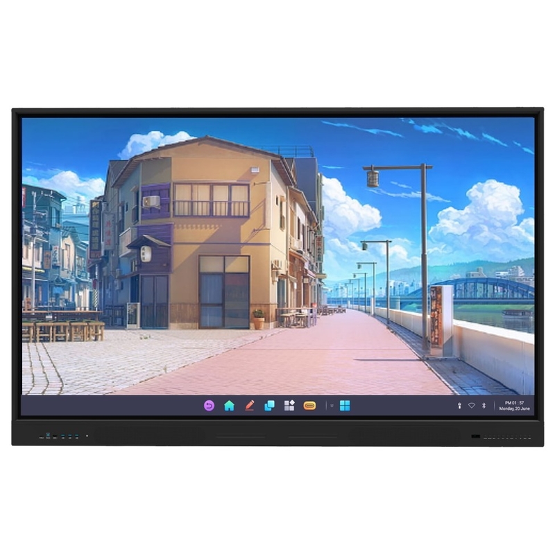 500cd/m2 Brightness LCD Smart Board with Android OS 14 and Or Gray Black Frame Color