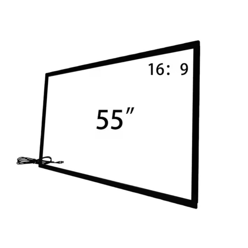 55 65 75 Inch Infrared Touch Frame With Usb Tempered Glass For Tv Smart Monitor Kiosk