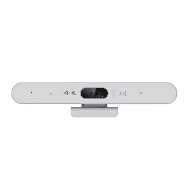 Black White Easy Installation 4K Webcam Video Conference Camera Usb AI Auto Tracking 2160p Webcam Tracking With Speaker Conference Room Sound