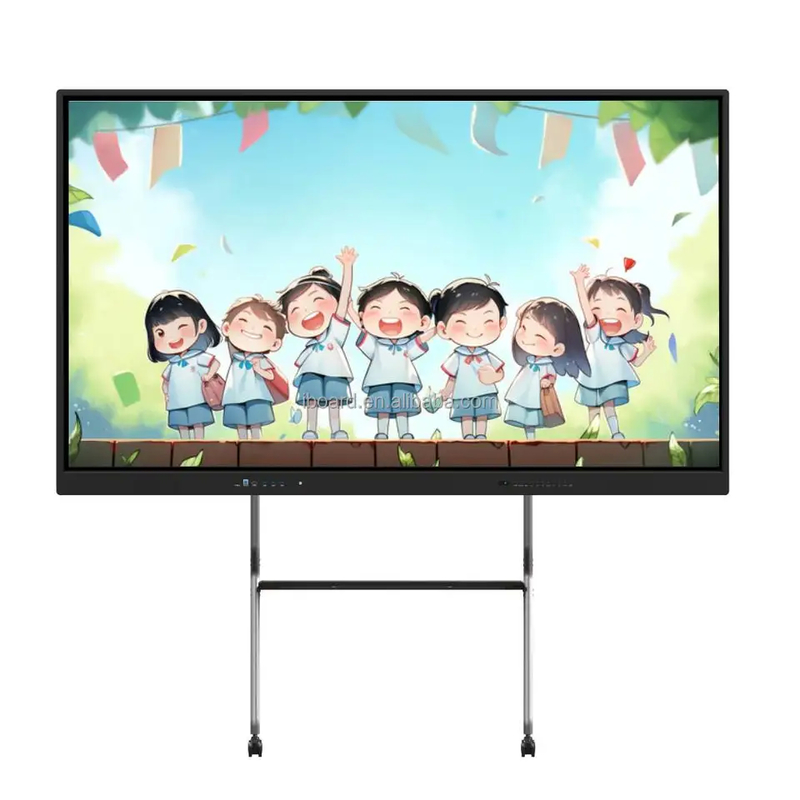 Black Frame Color Interactive Touchscreen Whiteboard With Writing Software