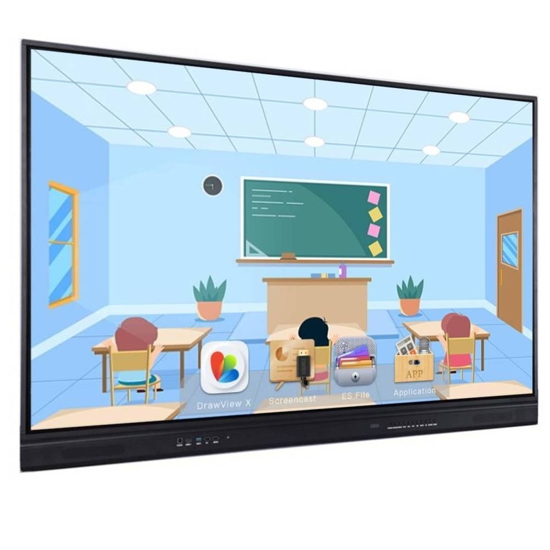 Interactive Flat Panel in Grey with FCC Certificates and Black Color