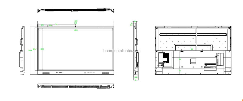 Optional Built-in Or External Camera And Mic Interactive Whiteboard with 2x 15W Speakers woofer Optional