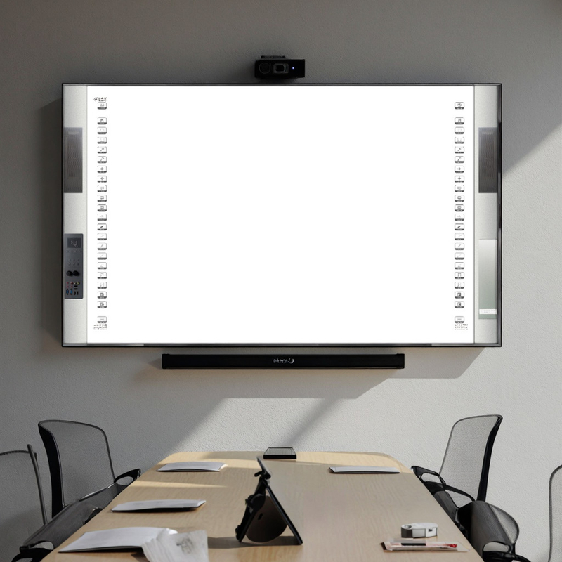 China Factory Direct Customize All-In-One Interactive 20Touch Point IR Infrared Ceramic 96 Inch Smart Boards Speaker 16:10 Side Bar Projector Boards For University School With Teaching Software