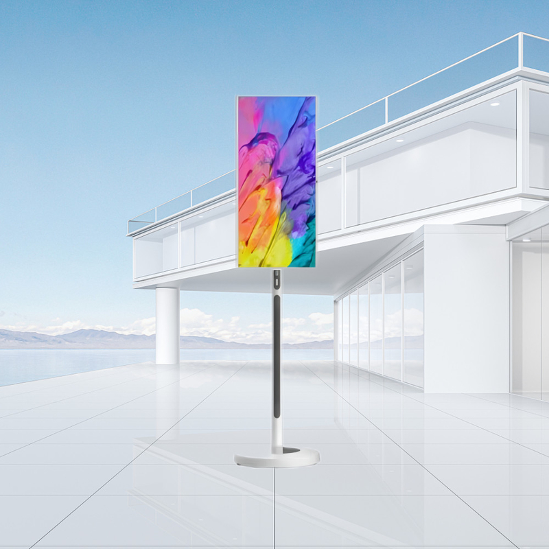 32 Inch 8+128gb Android 13 Smart Touch Screen Advertising Monitor Portable Rotate Built-in Battery Smart Movable Tv