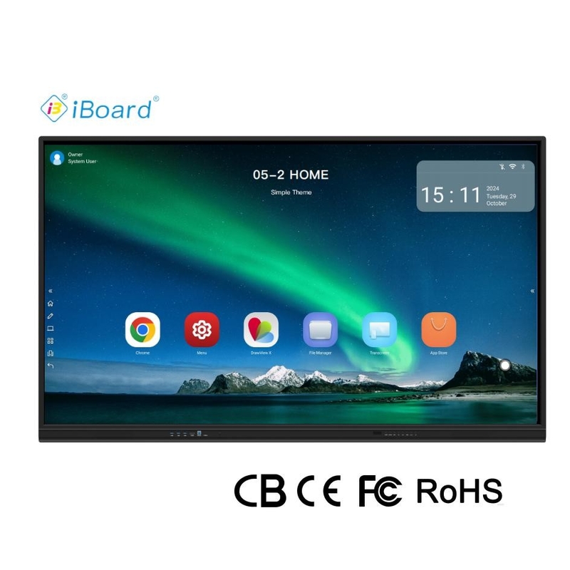 CIboard 65 Inch Smart TV Monitors Blackboard Interactive Flat Panel Touch Screen with All in One Computer of Meeting Equipment