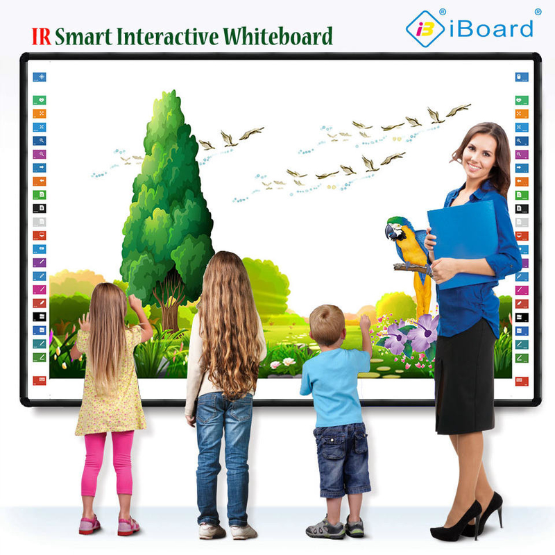 IBoard Factory Direct Smooth Glossy Plastic Surface Infrared IR  Interactive Whiteboard For Pen/Finger Writing Optional Side Bar 22 Shortcuts