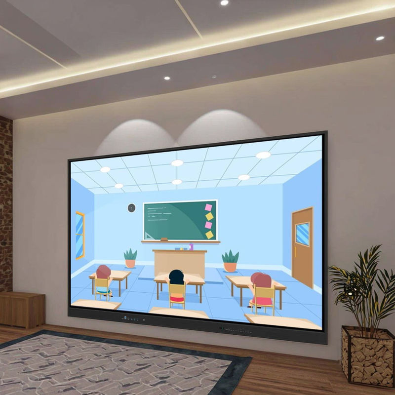 4K Android 14 Interactive Board 86 Inch Multimedia Smart Whiteboard Electronic Touch Screen Display for Meeting Classroom