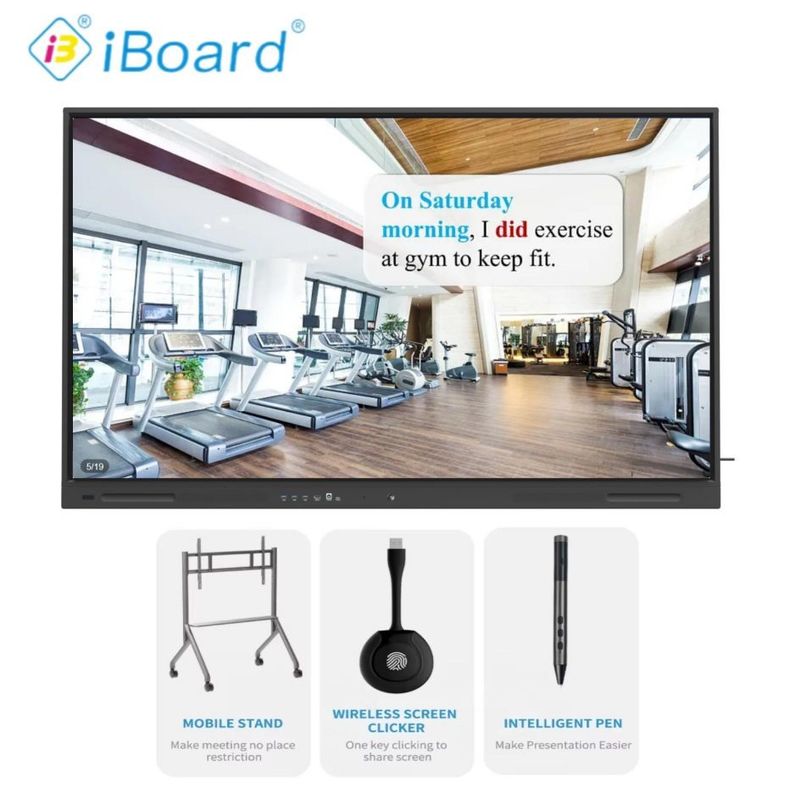 86 inch Interactive Flat Panel Smart TV with Updated Android System AI Function Equipment For Classroom Office Meeting