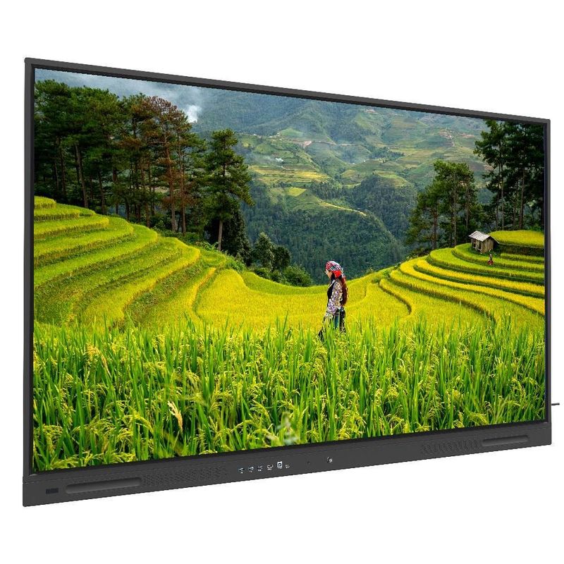 Interactive Flat Panel 75 Inch Android 14 OPS PC Wifi BT USB RJ45 Touch Software Smart Board for School Education Training Meeting