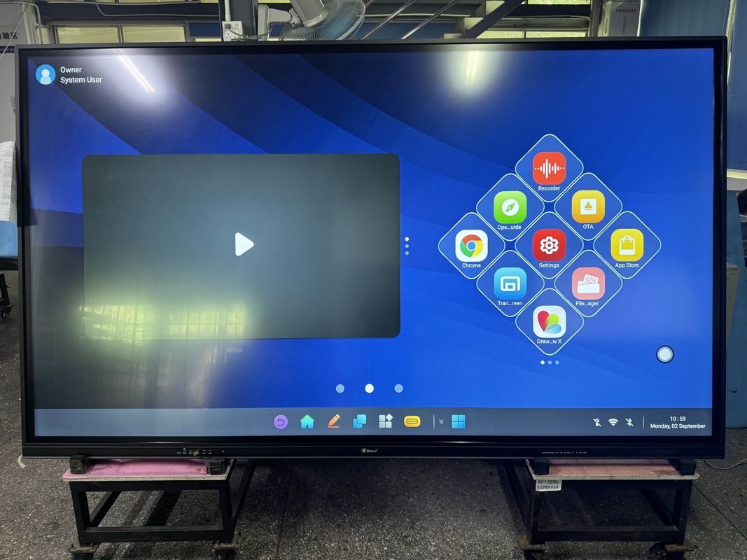 Infrared Interactive Whiteboard QR Code Sharing Muilt Touch 50 Touch Point Mordern Design Interactive Flat Panel Display