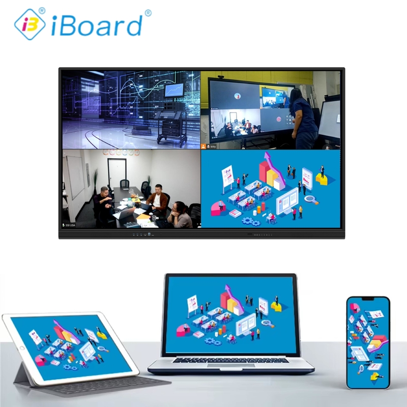 110 Inch Interactive Flat Panel 4K UHD Display Smart Touch Screen with Projection AI Function Smart Board for Acadamy