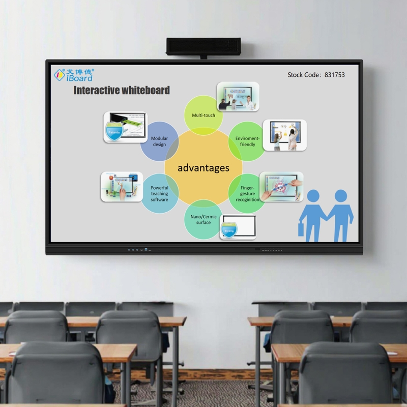 65 Inch Interactive Flat Panel Display Touch Screen Monitor with Updated AI Function for Smart Classroom