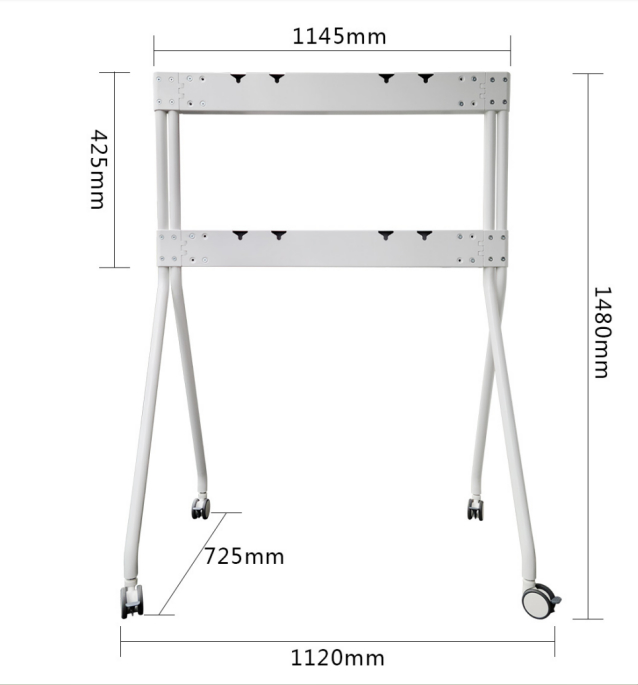 Interactive whiteboard Stand Aluminum Material With Mobile stand Trolley and Wheels for tv monitor 55 to 110 inch optional