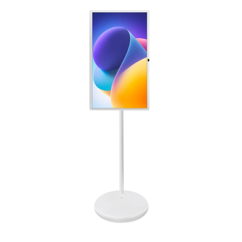 32 Inch Infrared Touch Screen Kiosk Rotatable Movable Android Speaker Camera Built-In Monitor TV For Home School Office Me