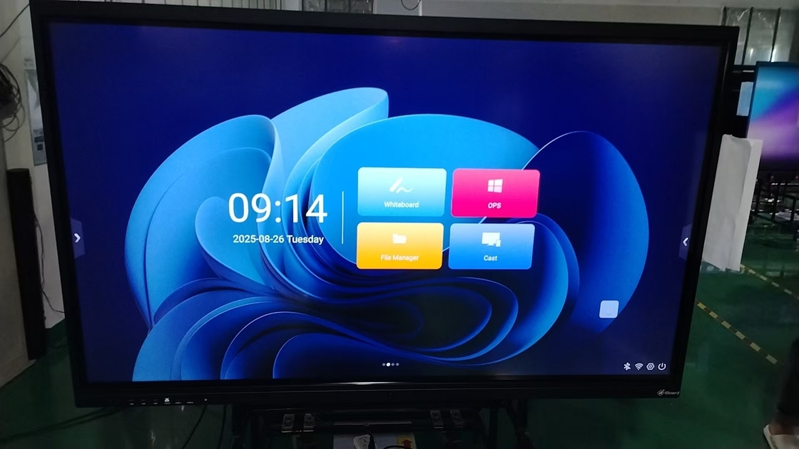 IBoard Factory Wholesale Interactive Touch Screen Monitor 2mm Accuracy 15W*2 Or 20W*2 Speakers And Wireless Screen Projection Interactive Whiteboard