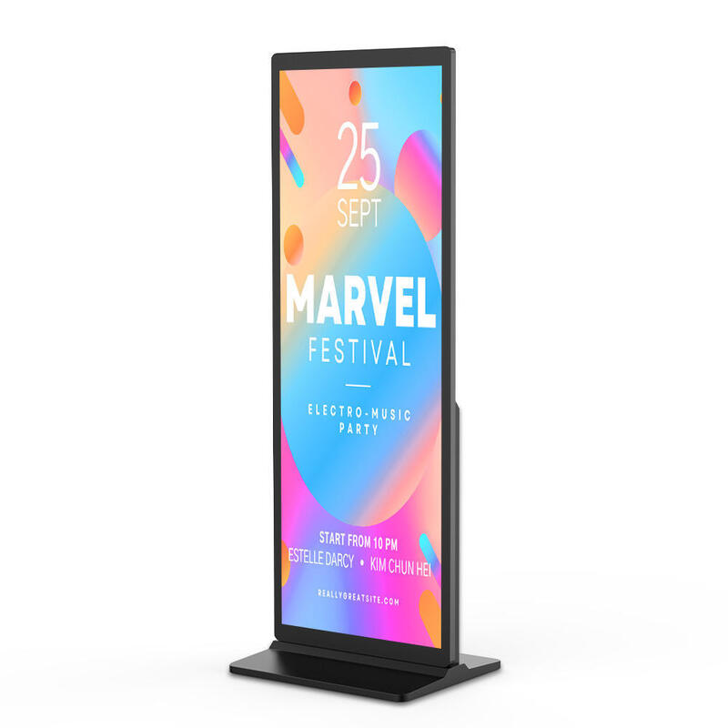High Quality Advertising Display Touch Screen Kiosk 55 Inch Digital Android Standee Infrared PCAP Touch Floor Stand Wall Optional Windows OPS For Supermarket Office Commercial