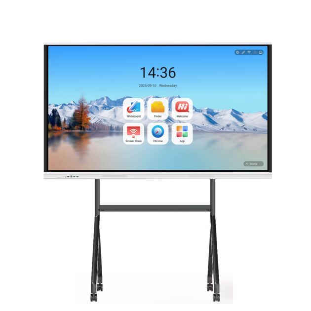 75 inch 4K Resolution Interactive Whiteboard with 20-Point Multi-Touch Smart Touch Screen for Education and Meetings