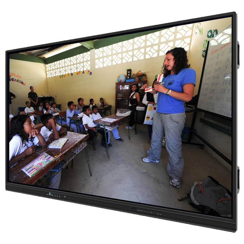 Android System 13 Interactive Flat Panel with 6 Array Mic Built In and 4mm Tempered Glass for Professional Environments