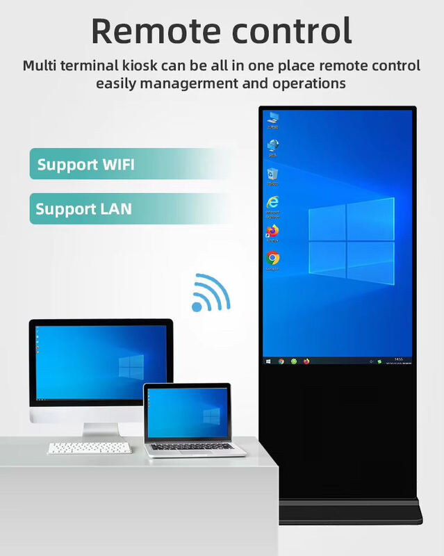 IBoard Digital Signage with 8ms Response Time and 16:09 Screen Ratio in a Sleek Floor Stand Kiosk Design