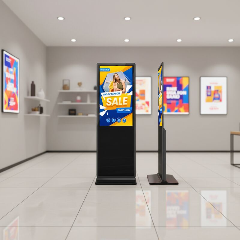 43 55 65 75 Inch Indoor Capacitive Touch Screen Floor Standing Digital Signage 4K Commercial Interactive Advertising Display
