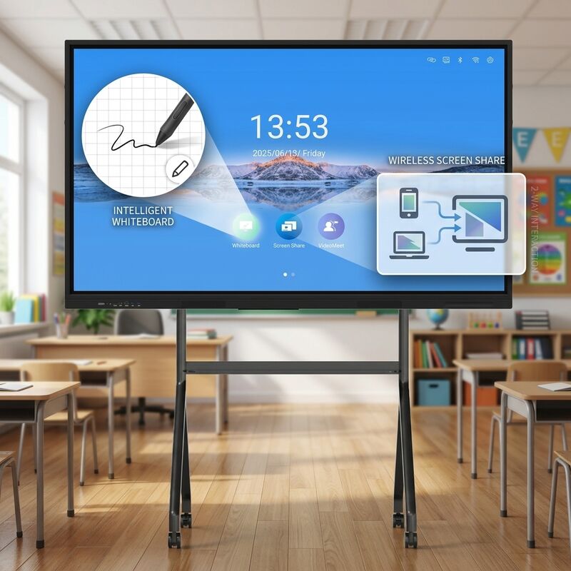 Iboard LCD Smart Board 75 Inch Interactive Touch Panel for Classroom with Educational Software Suite