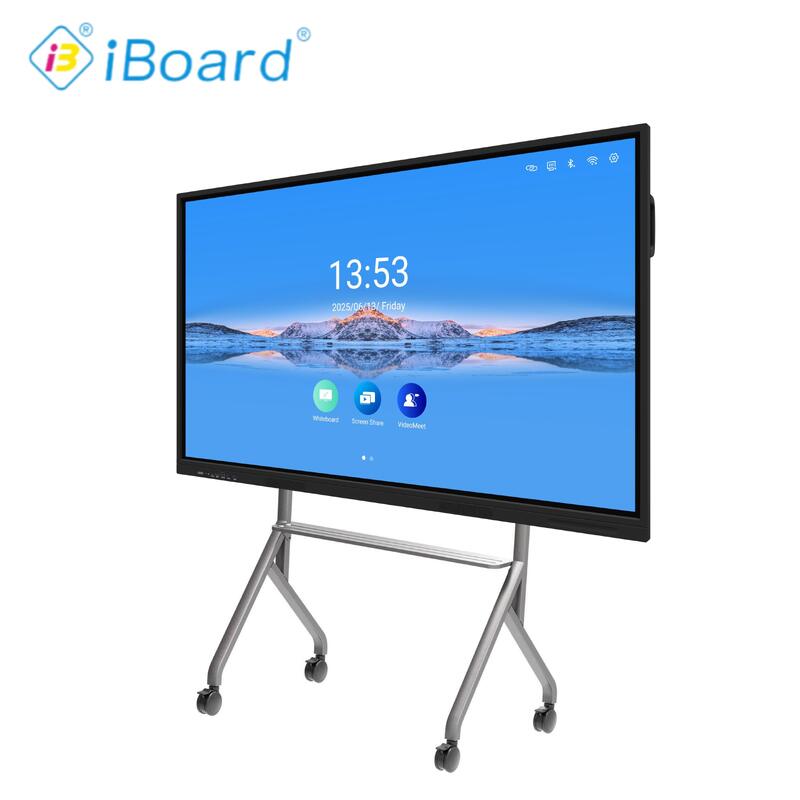 iBoard Interactive Flat Panel 86 Inch 4k Resolution Smart Touch with New Android System Equipment for Classroom Office Meeting