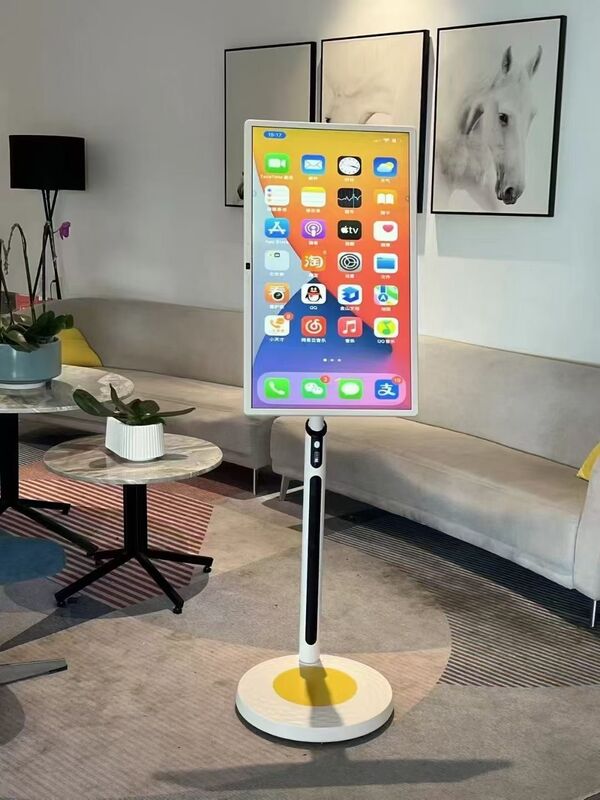 Smart Android TV 32 Inch Mobile Stand 10 Points Touch USB HDMI Wifi For Home Office