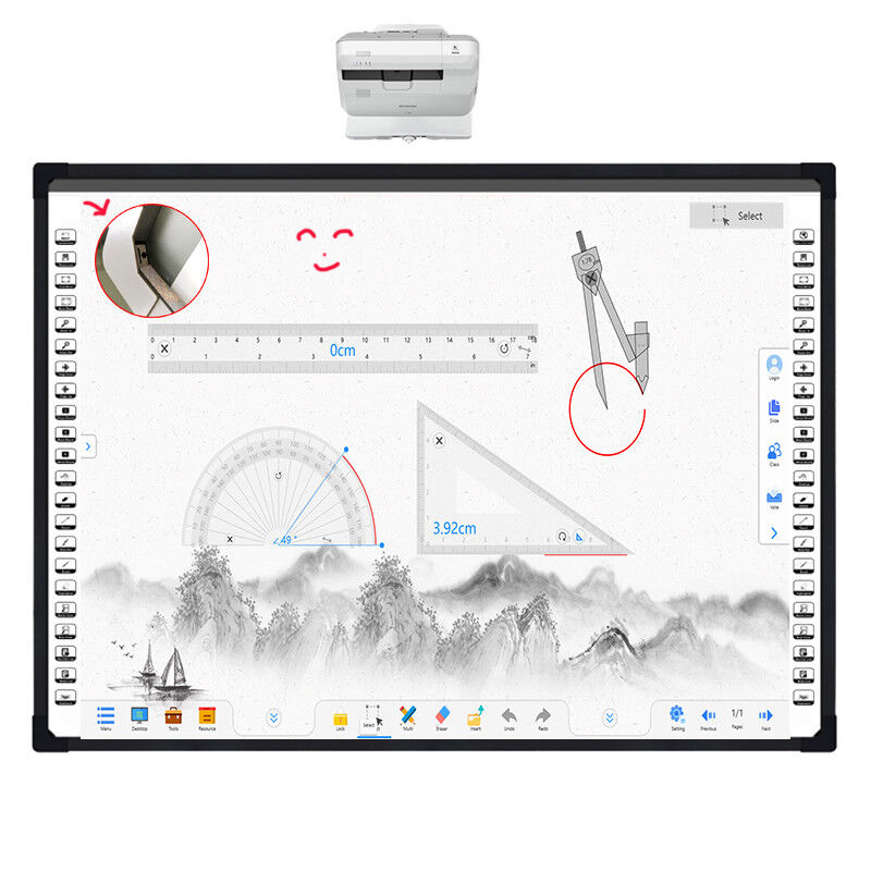 Electronic DTV Optical Interactive Whiteboard with 2 Touch Points and 32768 x 32768 Resolution Smart Board
