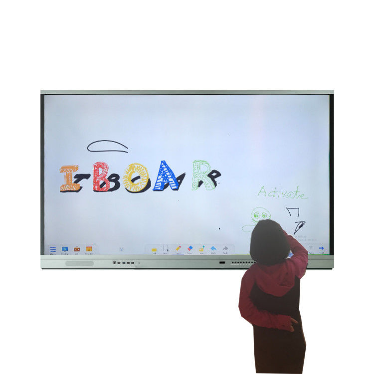 Android 9.0 4K LCD Smart Board 350cd/m2 32768*32768 resolution