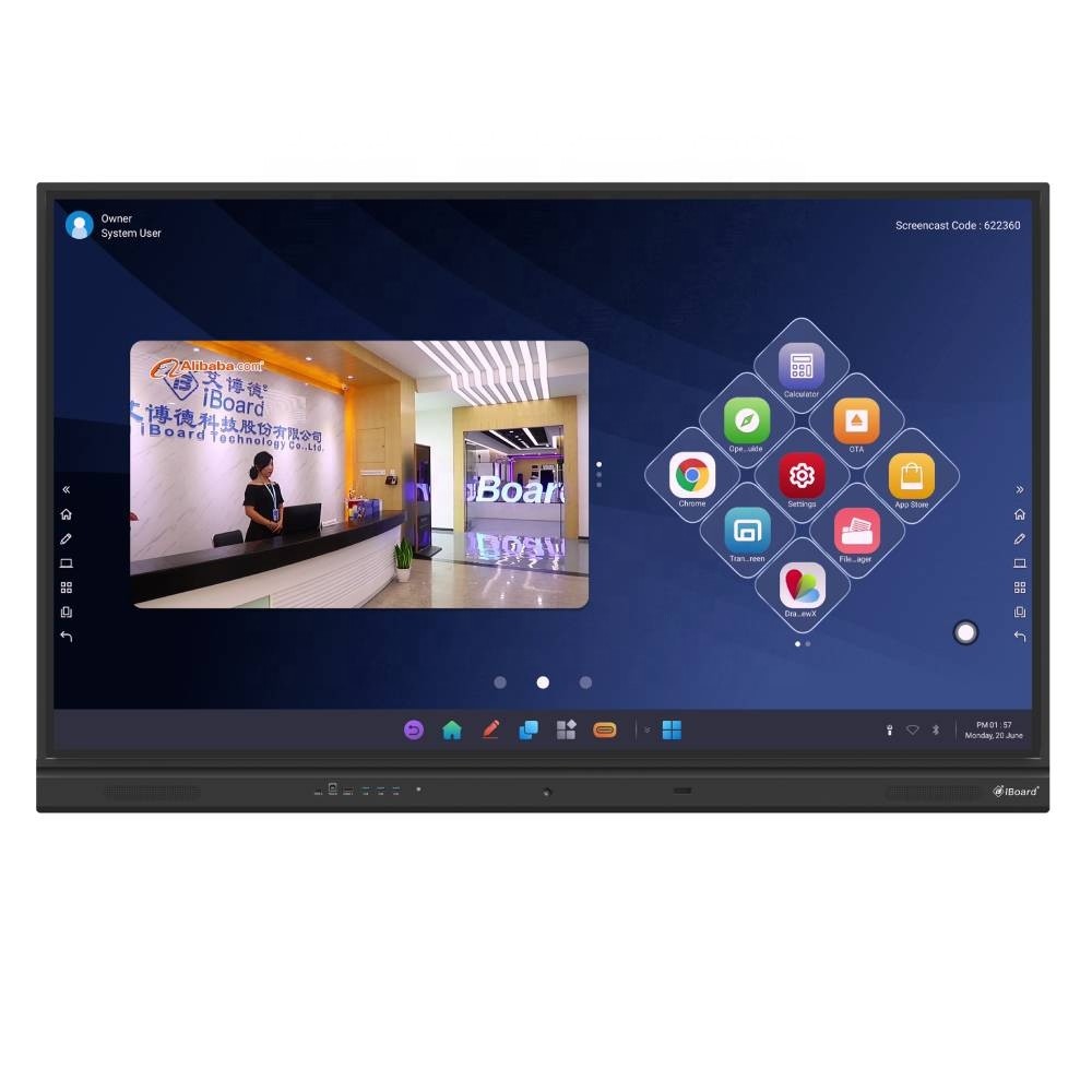 65 Inch Interactive Touch Panel Display Android 11/13 20 Touch Computer Laptop Connecting For Teaching