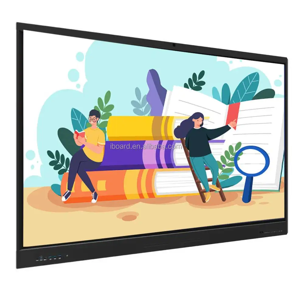 Interactive Flat Panel With Android WIN 10 System 20 Touch Points ...