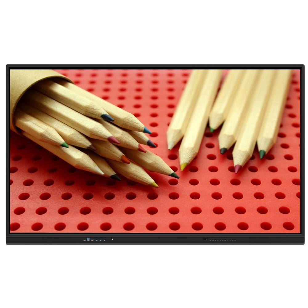 LCD Smart Board Android 14 4+32G Low Price 65 75 86 Inch USB WIFI Tempered Glass Smart TV Monitor for School Office