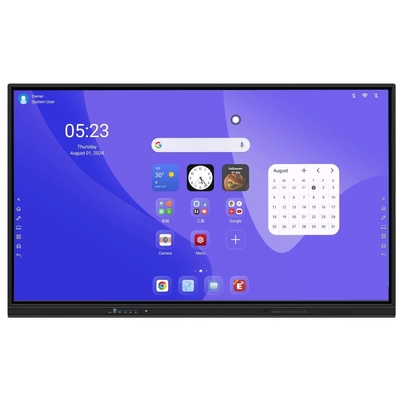 Interactive Flat Panel Android 14 8+128G 50 Touch Points Whiteboard Software Language Oem For School Education Meeting