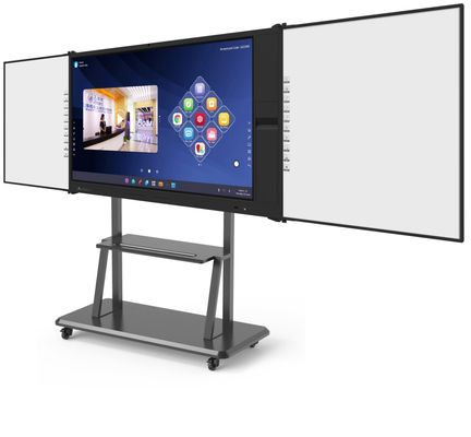75 Inch 4K Multi-Media All-in-One Interactive Display with Digital Interconnected Drawboard Document Scanner for School Meeting