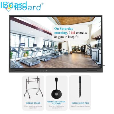 86 inch Interactive Flat Panel Smart TV with Updated Android System AI Function Equipment For Classroom Office Meeting