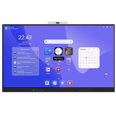 2x15W Speakers Interactive Touch Screen Monitor Featuring Optional Microphone and Product Dimension 1990 by 1203 by 113mm Designed for Meeting Rooms
