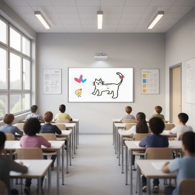81 82 inch Interactive Whiteboard IWB Finger touch Ceramic Nano surface whiteboard