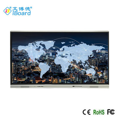 75 Inch Interactive Touch Screen Whiteboard 1651x929mm, Android8.0, Black and Silver
