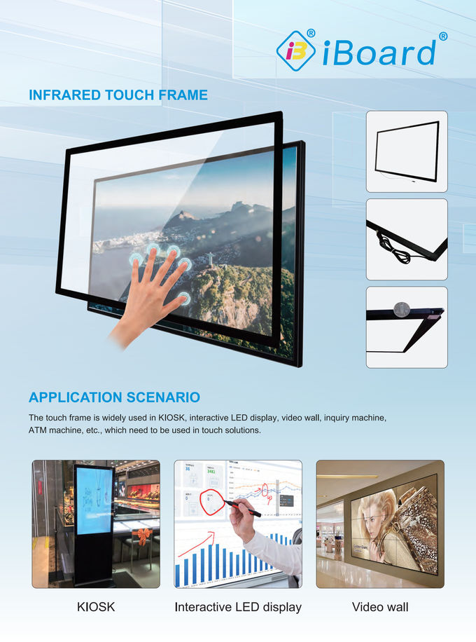 32" Infrared Touch Frame IR multi touch screens overlay kit for video